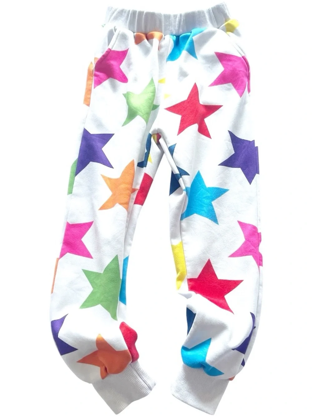 Lola + The Boys Rainbow Star Sweatshirt Jogger Set Girls Size 8 EUC